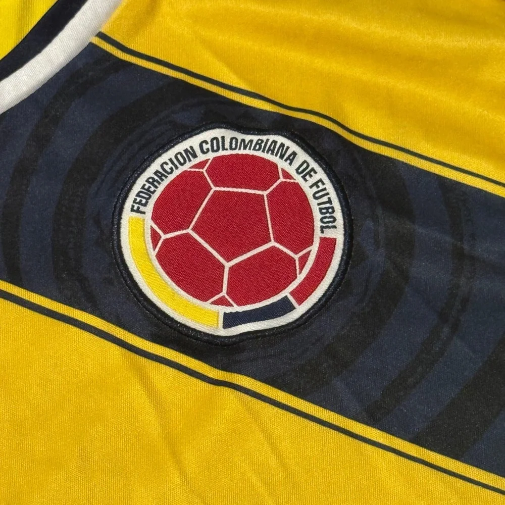 Adidas Colombia 2014 Home Soccer Jersey Long Sleeve Yellow G87445 Mens Small